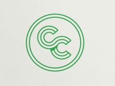 the logo is green and white with a circle in the middle that says,'c '