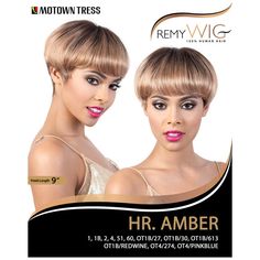 Motown Tress 100% Remy Human Hair Wig - HR.AMBERCOLOR SHOWN: OT4/274MATERIAL: Remy Human Hair TYPE: Wig LENGTH: ShortHEAT SAFE: DESCRIPTION: Finished Lenght 9" Mushroom TPD Pre-Order Yours TODAY!!! Grey Hair Pieces, Senegalese Twist Braids, Remy Wigs, Curly Short, Remy Hair Wigs, Remy Hair Weave, Hair Lotion, Remy Human Hair Wigs, Hair Mousse