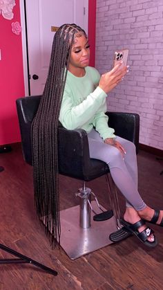 Medium Knotless, Braided Hairstyles For Black Women Cornrows, Big Box Braids Hairstyles, Colored Braids