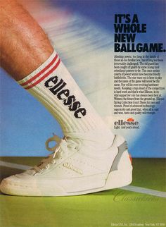 an advertisement for tennis shoes with the words, it's a whole new ballgame