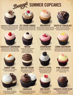 an instagram page with different types of cupcakes