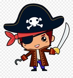 Pirate Clip Art, Pirate Dress Up, Pirate Images, Donut Decorating Ideas, Pirate Pictures, Pirate Cartoon, Space Crafts For Kids, Theme Tattoo, Free Clipart