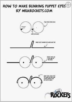 how to make blinking puppet eyes by mikrockets com, via rockettes