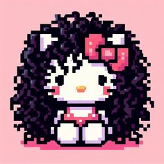 Hello Kitty Girls Aesthetic, Hello Kitty Curly Hair Pfp, Sanrio Hello Kitty Aesthetic, Cromakopia Pfp, Curly Hair Girl Pfp, Hello Kitty Curly Hair, Pfp Curly Hair, Haircuts Of 2023, Curly Hair Pfp Cartoon