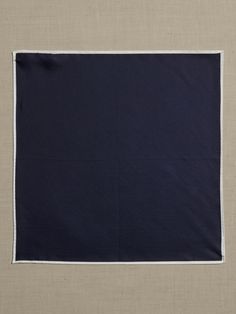 This refined pocket square is made from luxe silk for a pop of sheen color on your suit jacket.  Height: 13" (33cm) Width: 13" (33cm) Classic Rectangular Pocket Square For Formal Occasions, Classic Rectangular Pocket Square For Formal Events, Classic Rectangular Pocket Square For Business, Blue Rectangular Pocket Square For Formal Occasions, Elegant Blue Rectangular Handkerchiefs, Blue Elegant Handkerchiefs For Business, Elegant Blue Handkerchiefs For Business, Classic Blue Silk Pocket Square, Classic Blue Pocket Square For Business