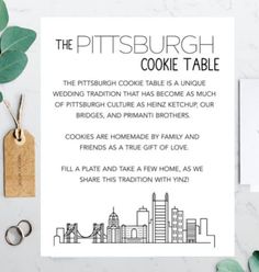 the pittsburgh cookie table wedding stationery