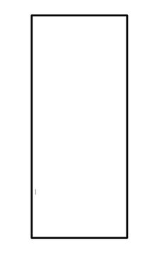 a black and white drawing of a rectangle with one line at the bottom that goes to the right