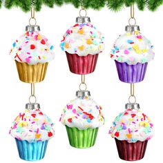 PRICES MAY VARY. Sufficient Quantity:You will receive 6 pieces Christmas glass cupcake ornaments in different colors,enough to meet your different Christmas decoration and DIY needs,you can also share these lovely Christmas tree hanging ornaments with your partners,letting them have a lively and interesting Christmas. Exquisite and Elegant:Each Christmas tree hanging ornaments features cupcake design and bright colors,the combination looks harmonious and delicate,very classic.They are exquisite Home Birthday Party, Cupcake Ornament, Christmas Cupcake, Dessert Aux Fruits, Miniature Christmas Trees, Christmas Hanging Decorations, Glass Christmas Tree Ornaments, Fashion Cakes, Holiday Christmas Tree