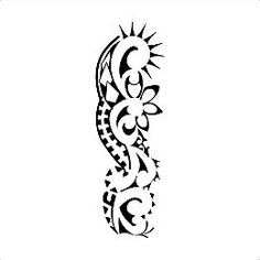 a black and white tattoo design on a white background