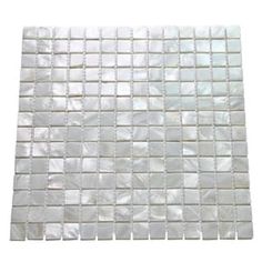 white glass mosaic tile on a white background