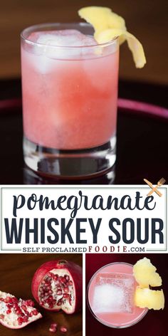 Pomegranate Sour, Pomegranate Cocktails, Pomegranate Recipes, Whisky Sour, Winter Drink, Whiskey Sour