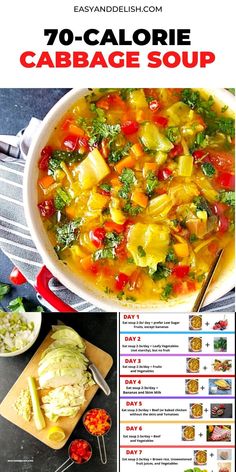 an image of cabbage soup with broccoli and tomatoes