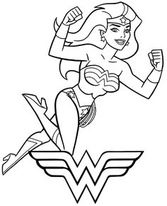 the wonder woman coloring pages for kids to print out and color with her name on it