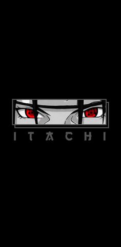 an anime logo with red eyes in the dark