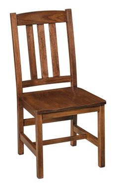 a wooden chair on a white background