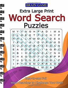 the extra large print word search puzzles book is open and ready to be played on