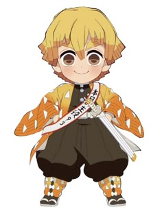 #kimetsunoyaiba #鬼滅の刃 #demonslayer Zenitsu Cute Chibi, Kny Birthday Art, Tengen And Zenitsu, Thunder Breathing, Kamaboko Squad, Duos Icons