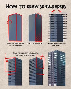 how to draw skyscrapers in photoshopped