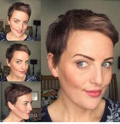 Short Pixie Hairstyles, 2023 Hairstyles, Pixie Haircut Ideas, Chemo Hair, Buzz Cuts, Fancy Hair, Natural Gray Hair, Haircut Designs, Hairstyles Women