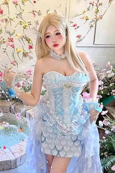 Blue [Mermaid's Tears] Island Romance Print Embroidery Lace Sweet Lol – LolitaInside Mermaid Tears, Print Embroidery, Blue Mermaid, Sweet Lolita, Embroidery Lace, Lace Fashion, Lolita Dress, Skirt Length, Waist Skirt