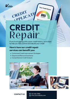 an advertisement for a credit repair company