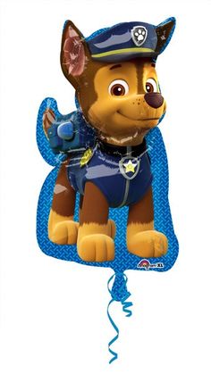 a balloon shaped like a police dog