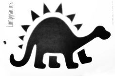 a black and white drawing of a dinosaur