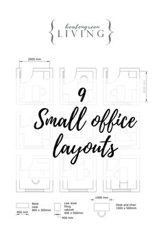 the floor plan for a small office in an apartment building, with text overlaying it