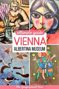 the ultimate guide to vienna's modern art museum, with pictures of women and flowers