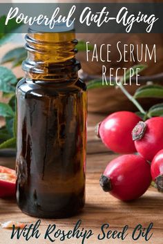 Powerful Anti-aging Face Serum Recipe with Incredible Rosehip Oil Benefits for Your Skin - Simple Pure Beauty Diy Face Serum Anti Aging, Rosehip Seed Oil Benefits, Makeup Ideas For Black Women, Oil Benefits For Skin, Rosehip Oil Benefits, Skin Care Routine For 20s, Anti Aging Face Serum