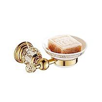 a soap dispenser on a white background with gold trimmings and an ornate design