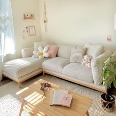 a living room filled with furniture and decor