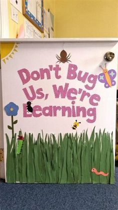 a sign that says don't bug us, we're learning