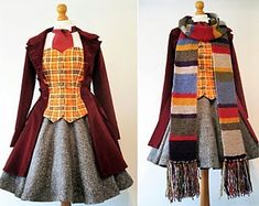 Doctor Who Outfits, Doctor Who Cosplay, Tom Baker, 4th Doctor, Plus Size Cosplay, Fandom Outfits, Casual Cosplay, Velvet Coat, Alternative Clothing