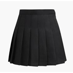 Shein Nwt Zipper Side Solid Pleated Skirt Black Small High Waisted Black Pleated Skirt, Longer Hem Size: Small Condition: New With Tags Brand: Shein Black Skirt Uniform, Black Pleat Skirt, Hufflepuff Stuff, Skirt Png, Skirts Shein, Pleated Skirt Black, Black Plaid Skirt, Shein Skirts, Black Skirts