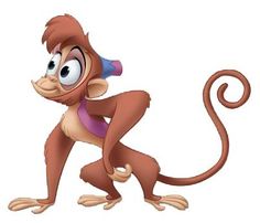 a cartoon monkey is holding something in his hand