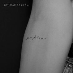 a woman's arm with the word maybe written in cursive writing on it