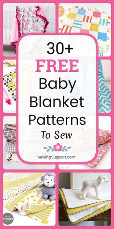 baby blanket patterns to sew with text overlay