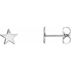 Star light, star bright...our stud earrings are just so dreamy! Add a tiny twinkling lucky star to your awesome earrings collection to remind you that the future is yours. Forged from pure 14K yellow gold and shining brightly over everything you do, this understated piece is the perfect combination of cool and glam. Get yours today! Material: 14k Yellow Gold / Rose Gold / White Gold Dimensions: 6.2 x 6.2 mm (sm), 4.0 x 4.0 mm (tiny) Post Diameter: 0.76 mm Post Length: 9.39 mm Weight: 0.63g (0.40 Sterling Silver Star Earrings, Gold Star Earrings, Silver Star Earrings, Lightning Bolt Earrings, Star Stud Earrings, Star Earrings Stud, Star Studs, Gold Star, Dainty Earrings