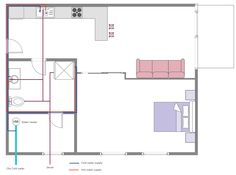 Kitchen Plumbing Diagram | EdrawMax Free Editbale Printable Kitchen Plumbing Layout Plan, Kitchen Sink Plumbing Diagram, Sink Plumbing Diagram, Plumbing Layout Plan, Kitchen Sink Plumbing, Kitchen Elevation, Plumbing Diagram, Mechanical Drawings