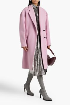 ANOTHER TOMORROW Brushed wool-blend felt coat | Sale up to 70% off | THE OUTNET Felt Coat, Coat For Woman, Cropped Trench Coat, Bag Women Fashion, Cocoon Coat, Ink Clothes, Trench Coat Black, Shoes With Jeans, Cropped Denim