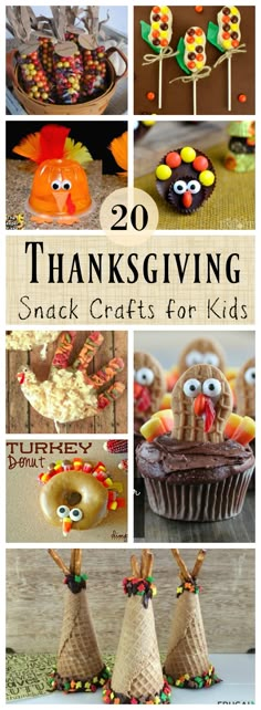 thanksgiving snack crafts for kids that are easy to make