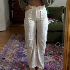 Brand New Pants Color, Linen Pants, Pant Jumpsuit, Straight Leg, Pants For Women, Brand New, Cream, Pants, Women Shopping