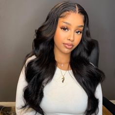 Amella Brazilian Human Hair 13x4 Lace Front Wigs 180% Density Wigs For Women - amellahair Cheap Human Hair Wigs, Cheap Human Hair, Body Wave Wig, Wave Hair, Body Wave Hair, Lace Hair, Lace Closure Wig, Brazilian Human Hair, Synthetic Lace Front Wigs