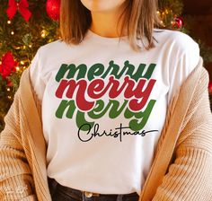 Diy Christmas Shirts, Groovy Christmas, Christmas Typography, Merry Christmas Svg, Retro Groovy, Christmas Jumper, Christmas Home Decor, Cameo Projects