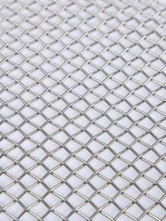 a close up view of a metal mesh