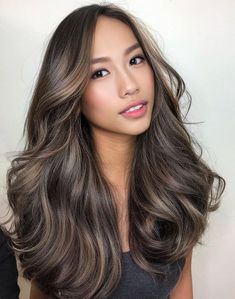 Medium Ash Brown Hair, Light Ash Brown Hair, Brown Hair Trends, Ash Brown Balayage, Hair Color Asian, Ash Brown Hair Color, Ash Brown Hair