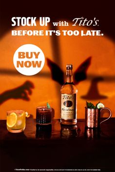 an advertisement for tonic's new vodka