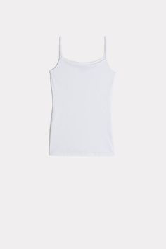 Vest top with skinny straps in ultrafresh Supima® cotton. The premium quality fibre is incredibly soft and breathable, providing excellent stretch while containing no elastane. Cotton Camisole, Cotton Vest, Tank Top Camisole, Supima Cotton, Lingerie Collection, Vest Top, Knitwear Women, Basic Tank Top, Knitwear