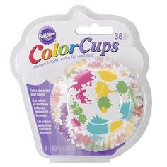 the color cups are packaged in a plastic package